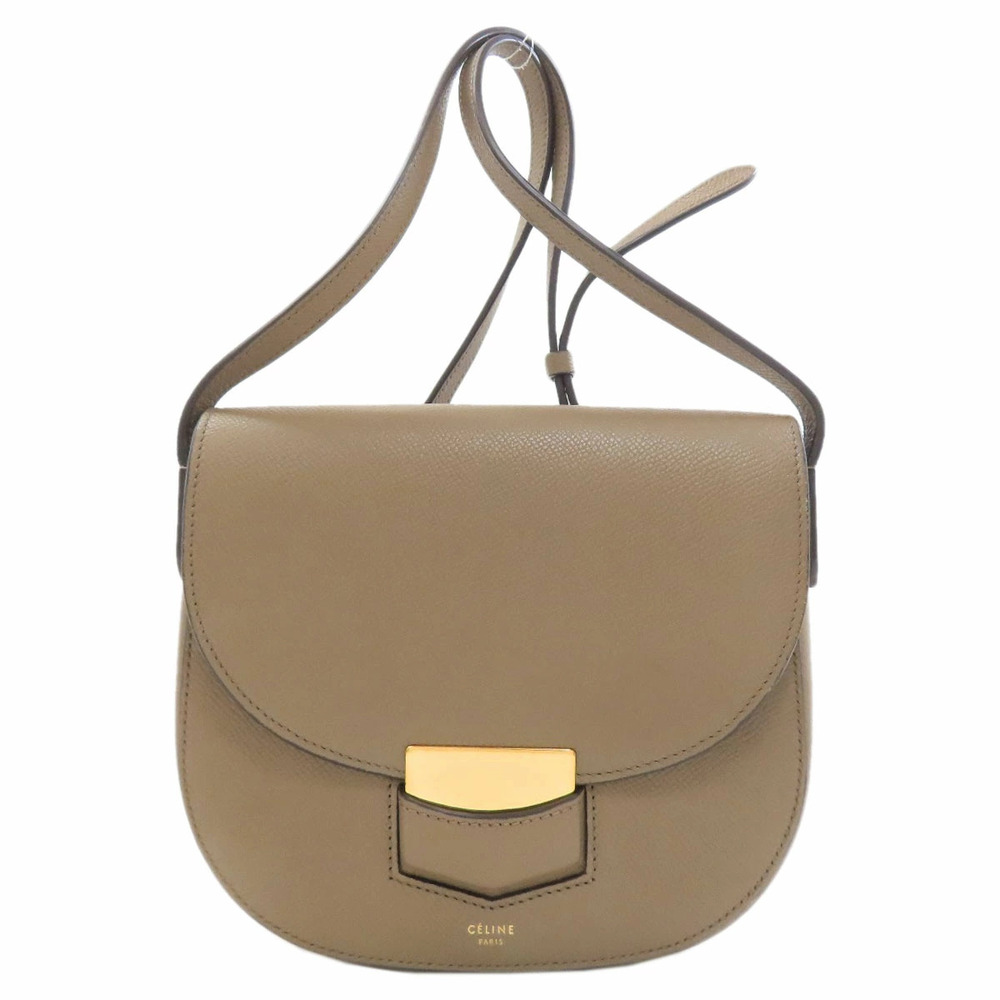 Celine Trotteur crossbody bag Beige Brown - Picture 11 of 11